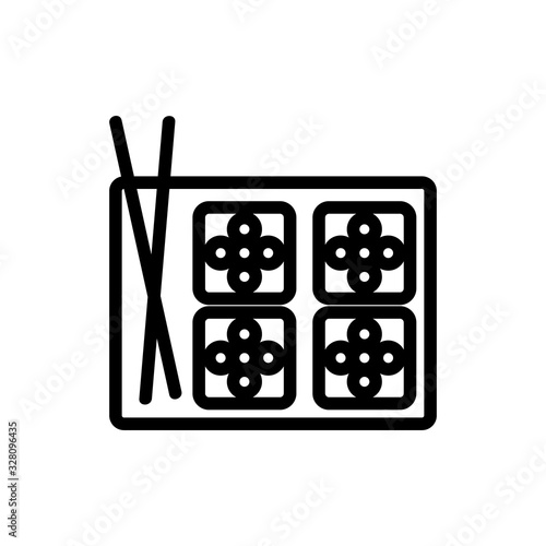 sushi, caviar icon vector. Thin line sign. Isolated contour symbol illustration