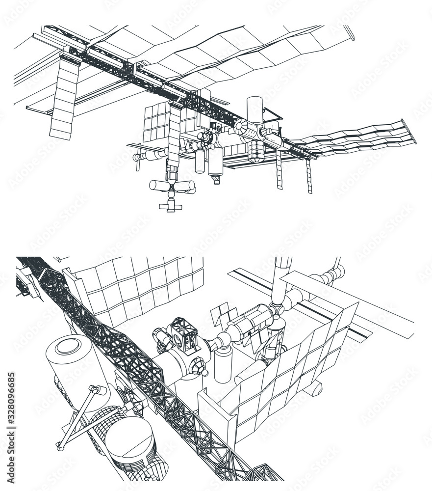 Orbital space station Orbital space station