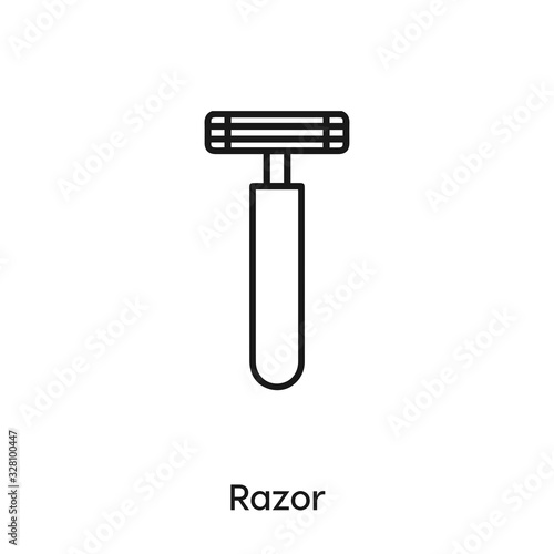 razor vector line icon. Simple element illustration. razor icon for your design.