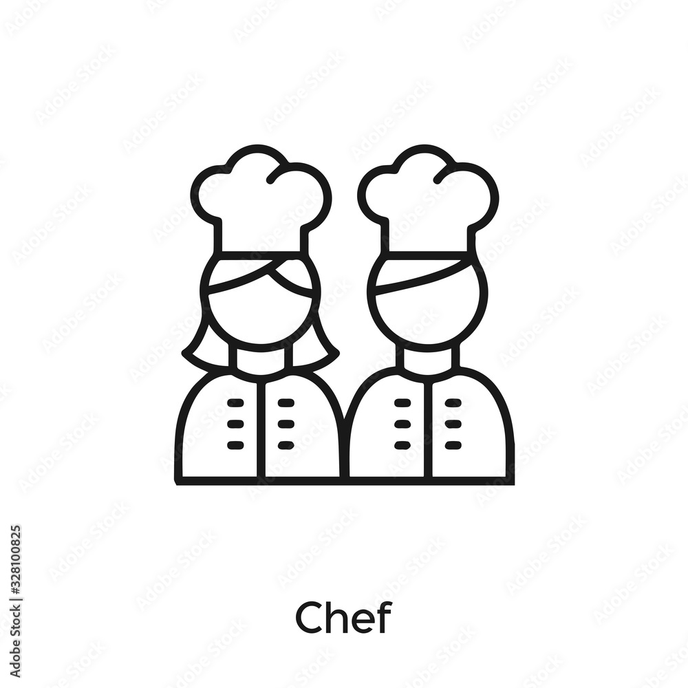 chef vector line icon. Simple element illustration. chef icon for your design. chef vector line icon. Simple element illustration. chef icon for your design.