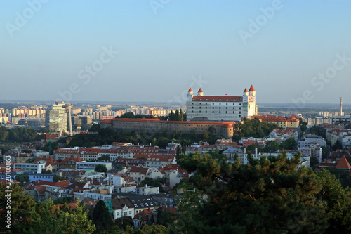 Landscape of Danube river and Bratislava castle - main castle of Bratislava, the capital of Slovakia © bayazed