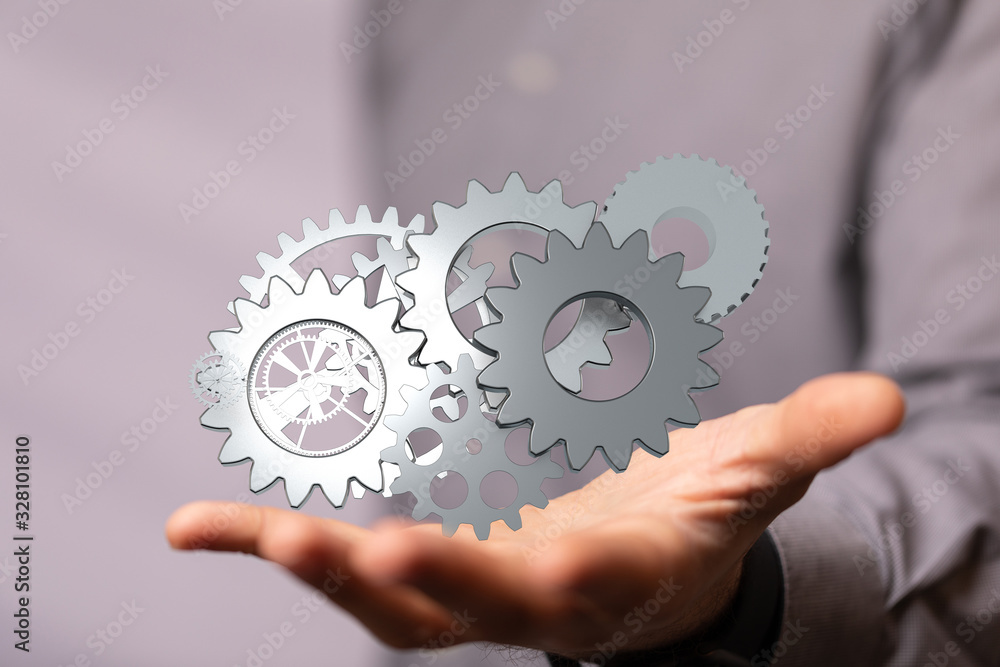 gear Technology setting concept background. gear Technology setting concept background.