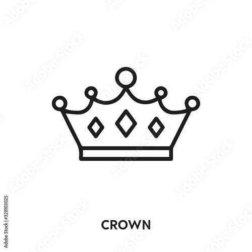 crown vector line icon. Simple element illustration. crown icon for your design.