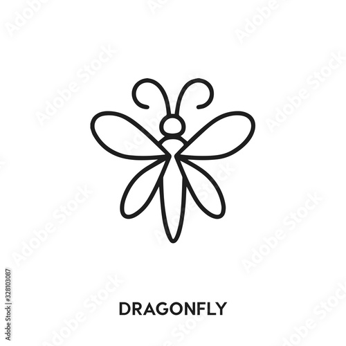 dragonfly vector line icon. Simple element illustration. dragonfly icon for your design.