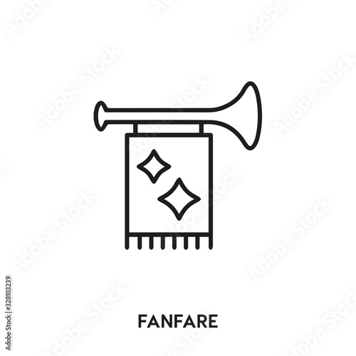 fanfare vector line icon. Simple element illustration. fanfare icon for your design.