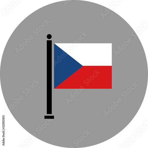 Czech Republic flag vector illustration - the flag is the same as that of the former Czechoslovakia