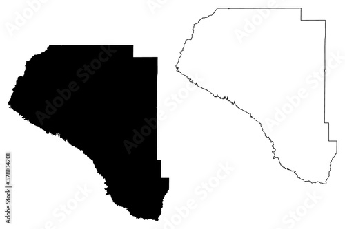 Taylor County, Florida (U.S. county, United States of America, USA, U.S., US) map vector illustration, scribble sketch Taylor map photo