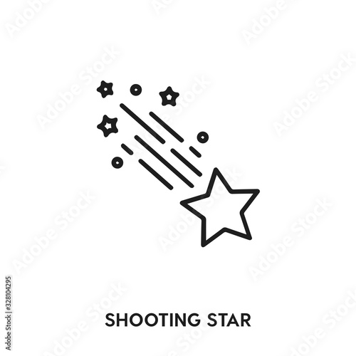 shooting star vector line icon. Simple element illustration. shooting star icon for your design.