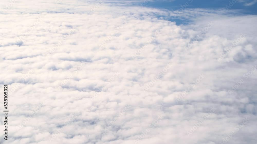 4K Clear very nice soft blue sky, white rolling, fast motion time lapse clouds in horizon, relaxing day, fluffy, puffy lightness weather, formatting white cloudscape.