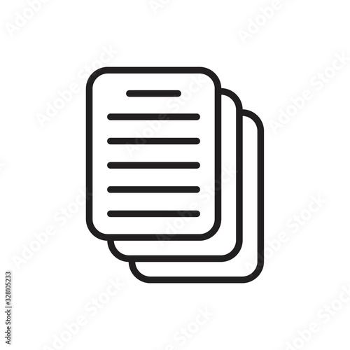 Document icon template black color editable. Document icon symbol Flat vector illustration for graphic and web design. © Alwie99d