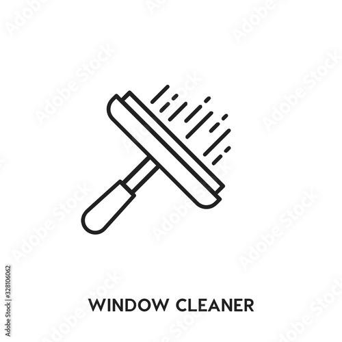 window cleaner vector line icon. Simple element illustration. window cleaner icon for your design.