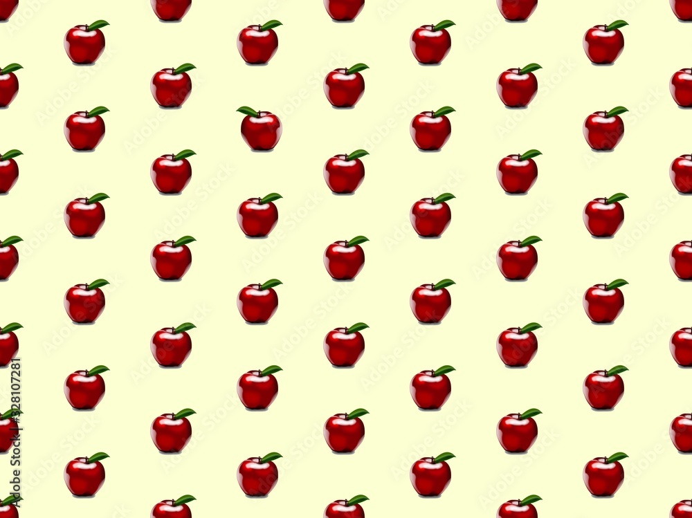Bright colors of seamless pattern with apple and fruit. Bright colors of seamless pattern with apple and fruit.