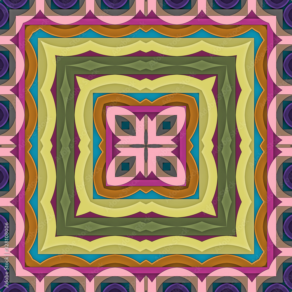 abstract colorful square geometric pattern