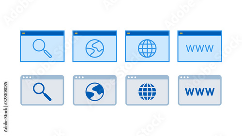 ブラウザのアイコンセットまとめ青