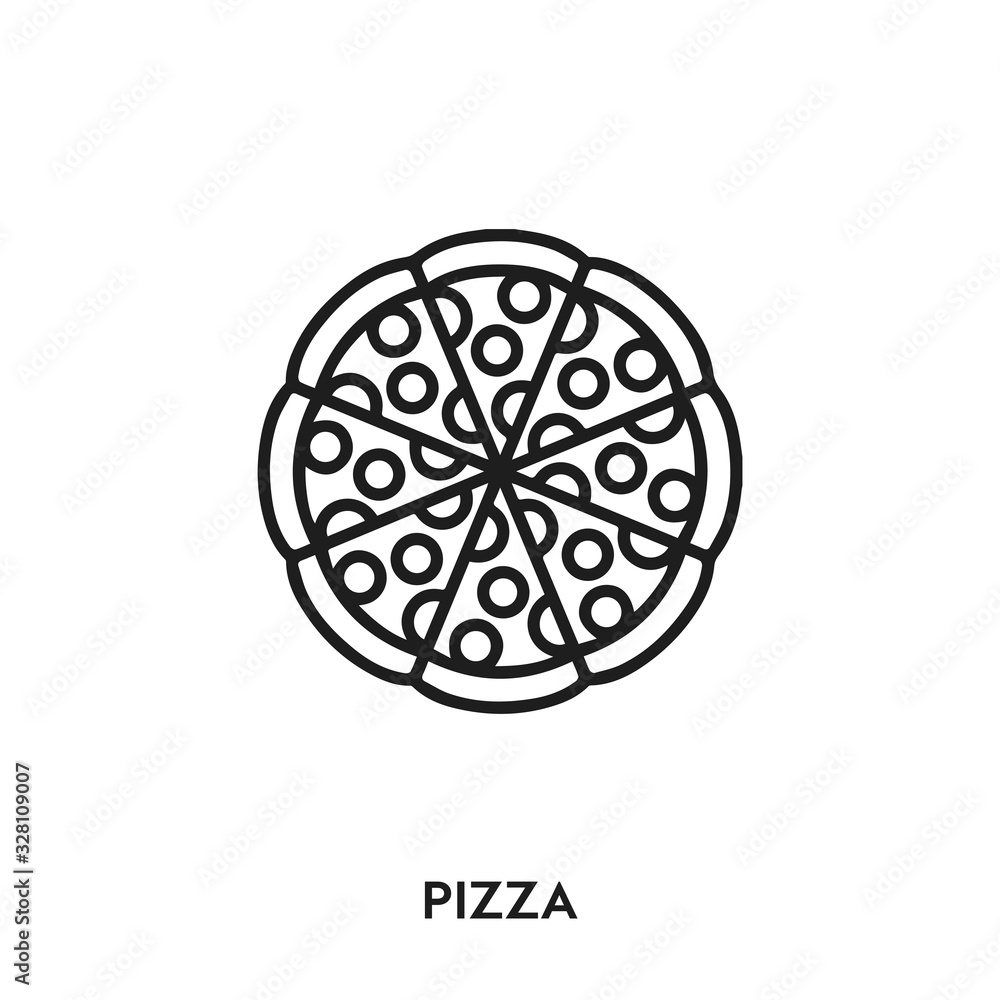pizza vector line icon. Simple element illustration. pizza icon for your design. Can be used for web and mobile. pizza vector line icon. Simple element illustration. pizza icon for your design. Can be used for web and mobile.
