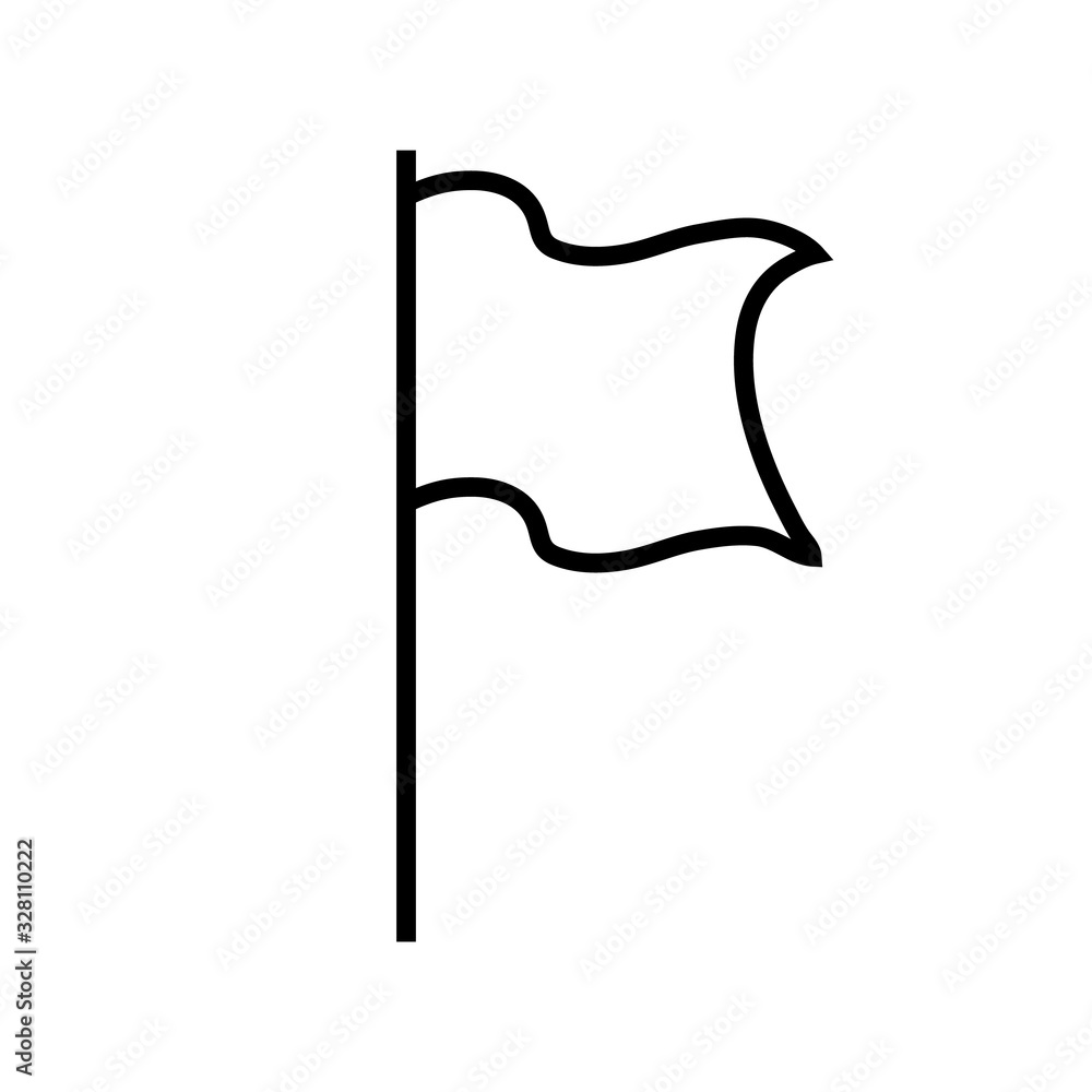Flag line icon, logo isolated on white background Flag line icon, logo isolated on white background