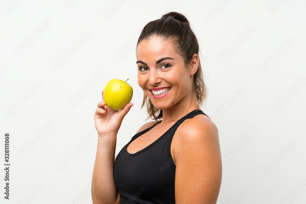 Beautiful young girl with an apple Beautiful young girl with an apple