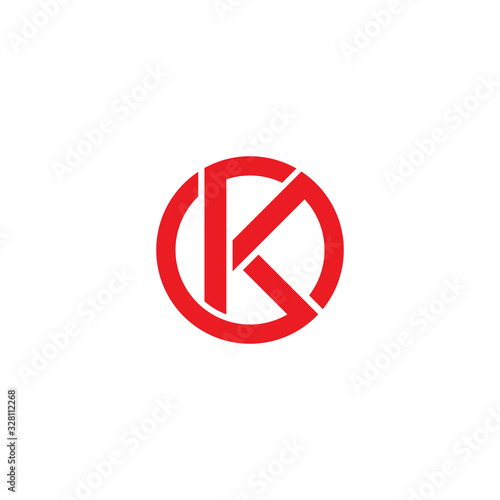 Free Download Round K letter vector logo design. - GFXLoad