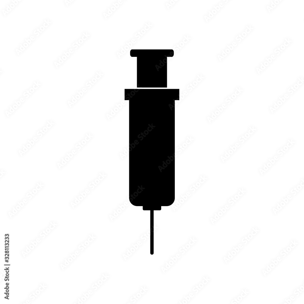Syringe icon, logo isolated on white background