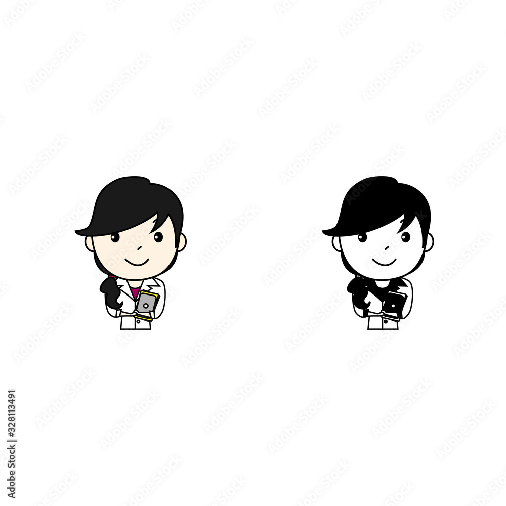 Vector of a sweet business woman character Vector of a sweet business woman character