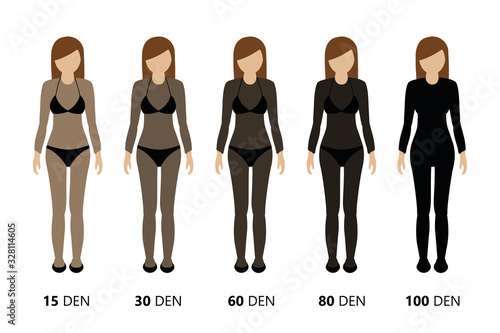 overview of the opacity of stockings vector illustration EPS10