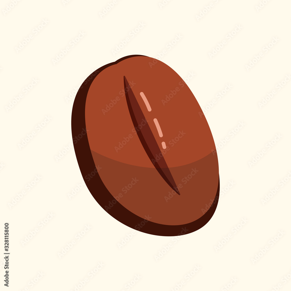 Coffee bean isolated on white background vector illustration. Coffee bean isolated on white background vector illustration.