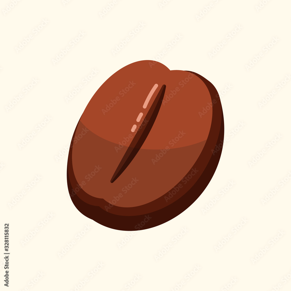 Coffee bean isolated on white background vector illustration. Coffee bean isolated on white background vector illustration.