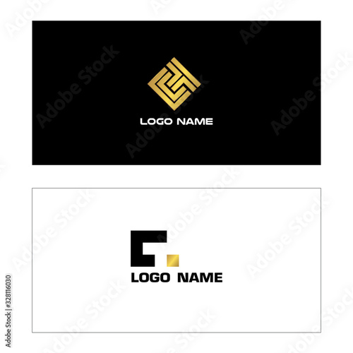 company logo vector letter C and T