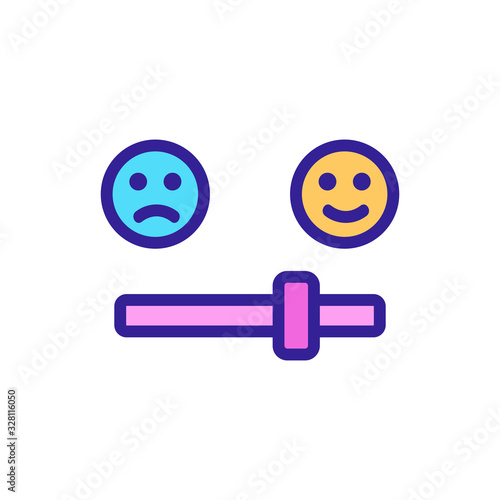 positive review icon vector. Thin line sign. Isolated contour symbol illustration