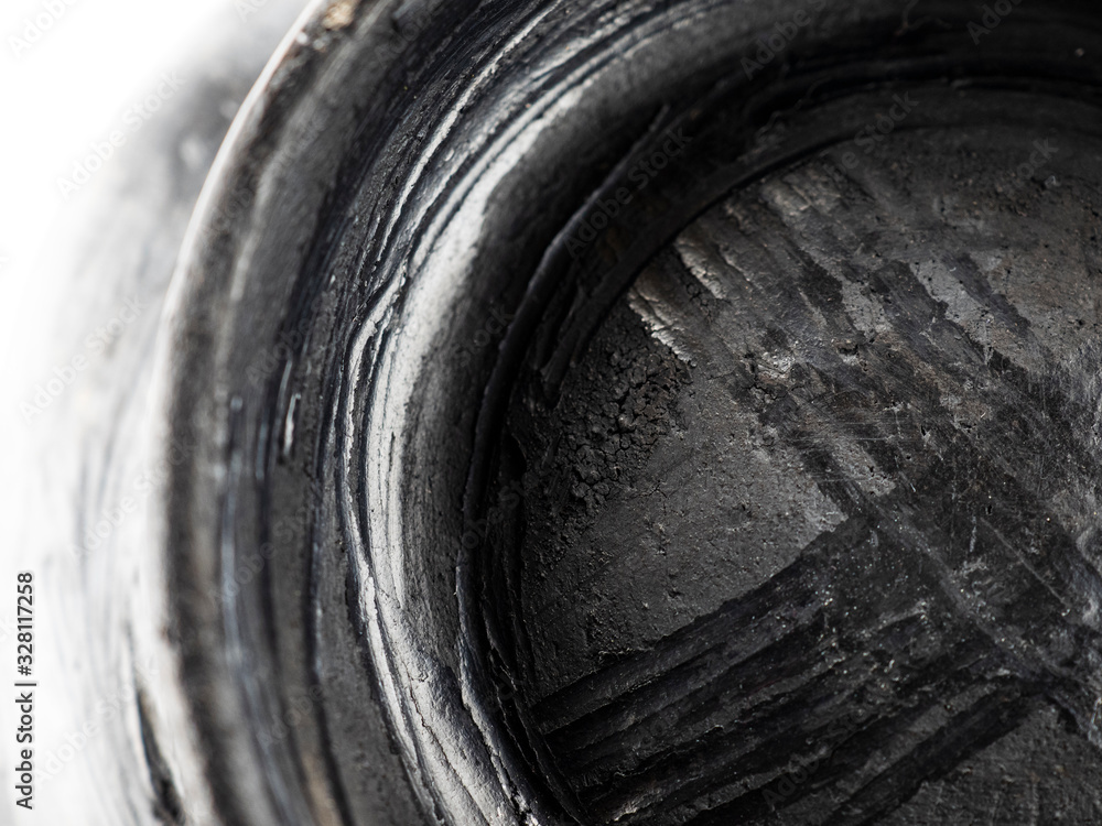 Detail of the lower area of handmade vessel. Made in Ethiopia, Africa. Detail of the lower area of handmade vessel. Made in Ethiopia, Africa.