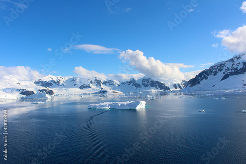 Icebergs and mountains of the Antarctic Peninsula along the Danco Coast, Antarctica © Marco Ramerini