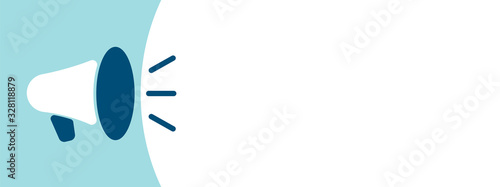 Megaphone or loudspeaker flat icon. Vector illustration