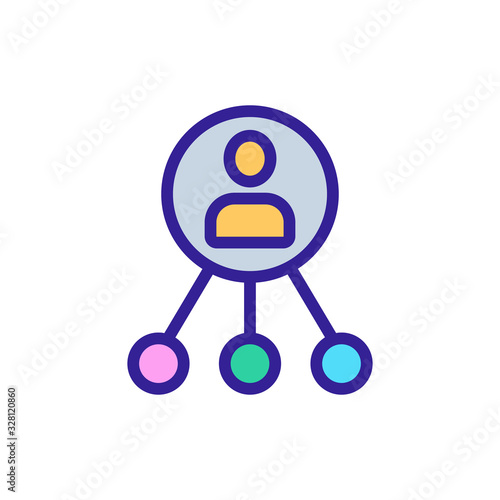 Referral system icon vector. Thin line sign. Isolated contour symbol illustration
