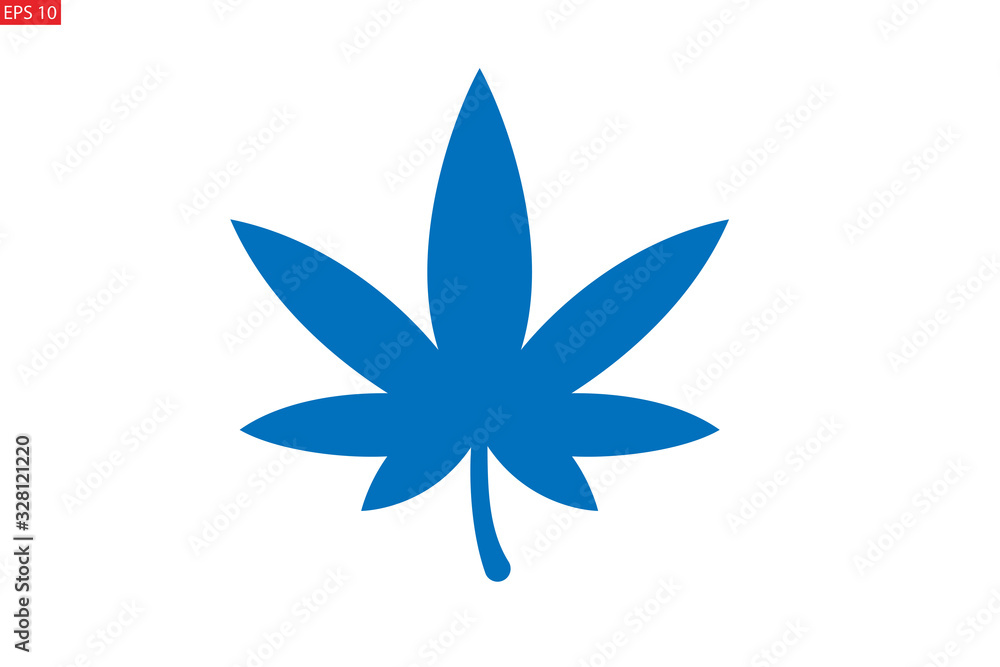 Cannabis Marijuana Leaf Vector Icon