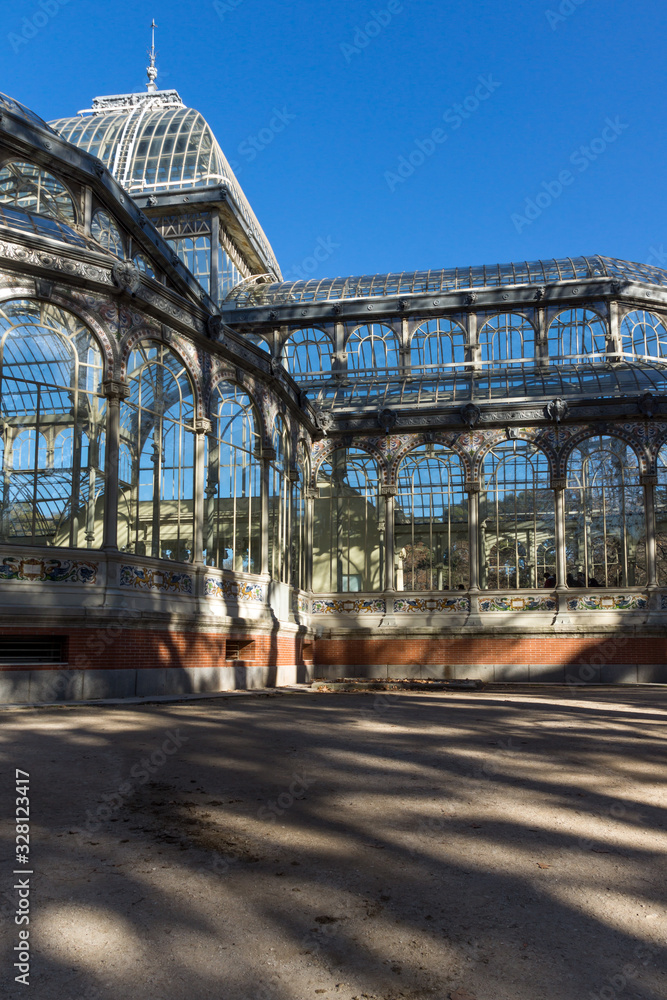 Crystal Palace in The Retiro Park  in City of Madrid