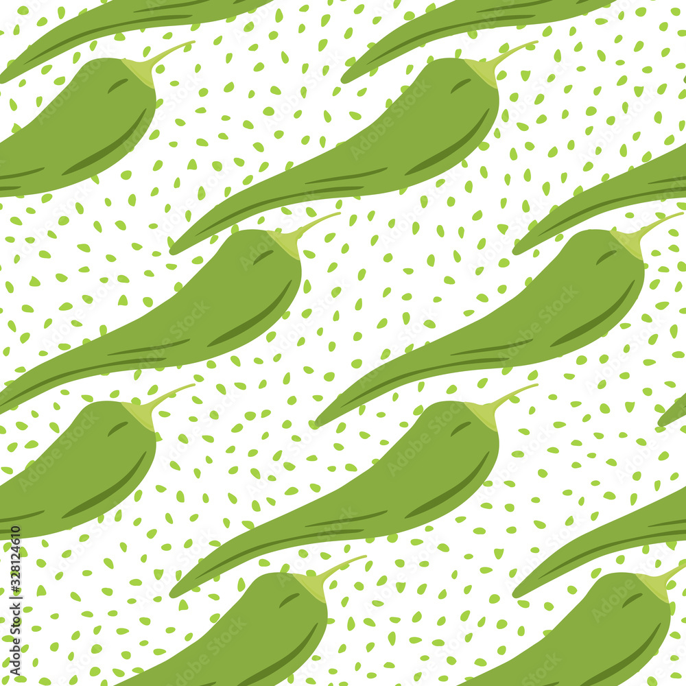 Chilli seamless pattern on dots background. Chile peppers wallpaper. Chilli seamless pattern on dots background. Chile peppers wallpaper.