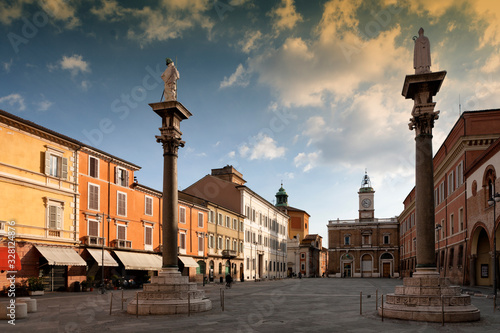 Ravenna, Piazza del Popolo con le due colonne photo