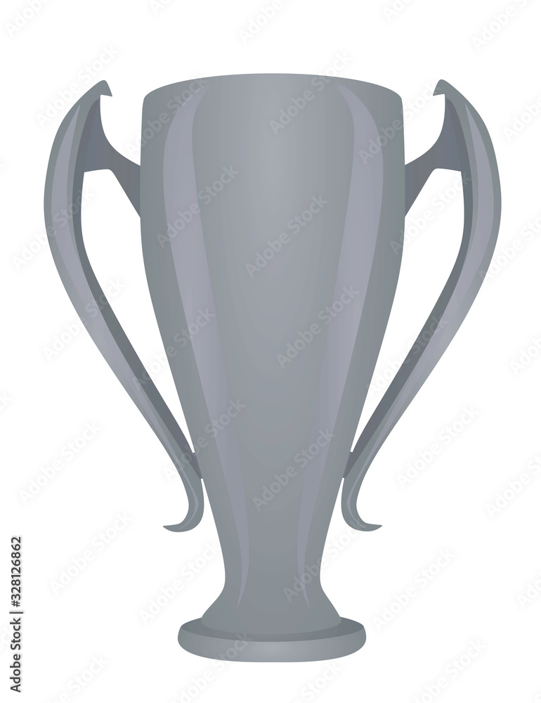 Silver prize trophy. vector illustration Silver prize trophy. vector illustration