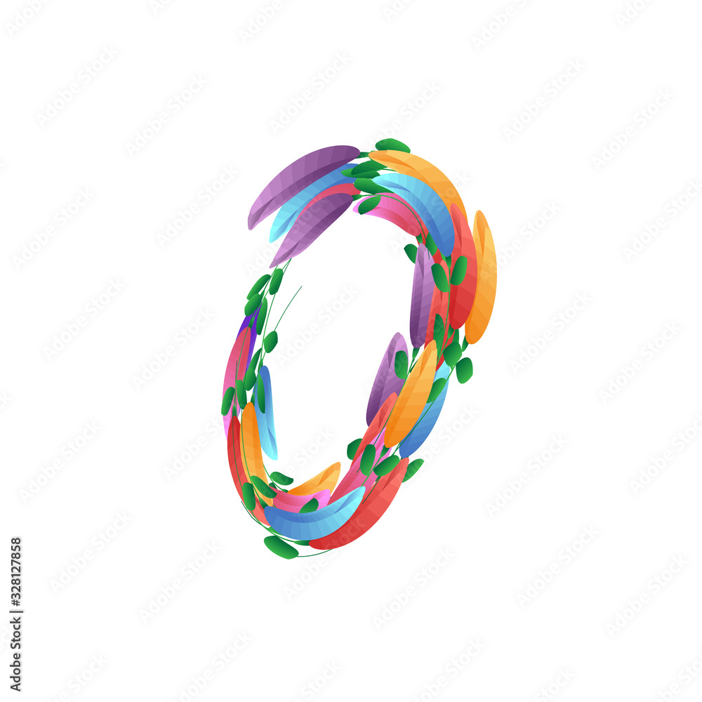 Number 0, 0 symbol. Zero icon creative poster design. Floral Abstract colourful brush. Spring banner template. Text vector concept. Artistic illustration. Number 0, 0 symbol. Zero icon creative poster design. Floral Abstract colourful brush. Spring banner template. Text vector concept. Artistic illustration.