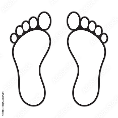 human footprints - vector stock