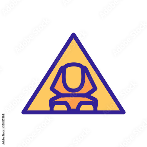 Egypt sphinx icon vector. Thin line sign. Isolated contour symbol illustration