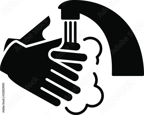 Hand washing icon, vector illustration