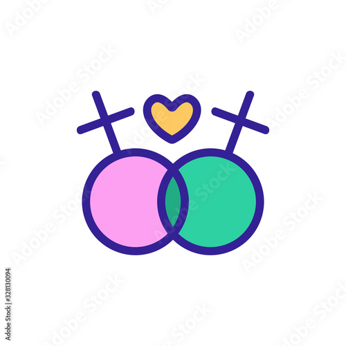 adult video icon vector. Thin line sign. Isolated contour symbol illustration