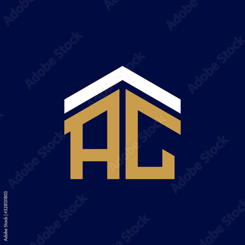 Initial Letter AC House  Logo Design