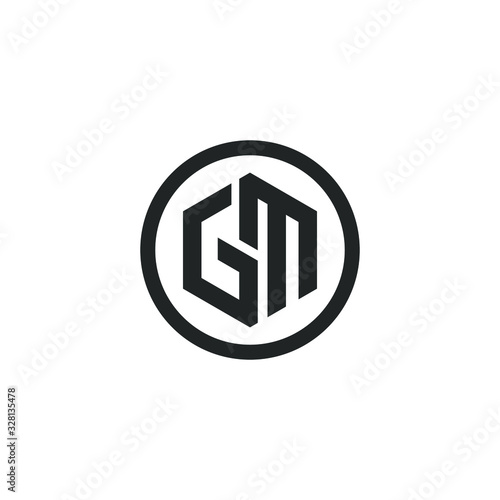 Letter GM, MG logo Vector icon template photo