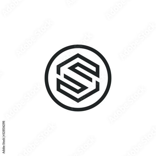 Letter CS  SC logo Vector icon template