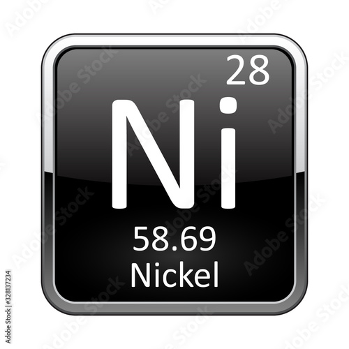 The periodic table element Nickel. Vector illustration