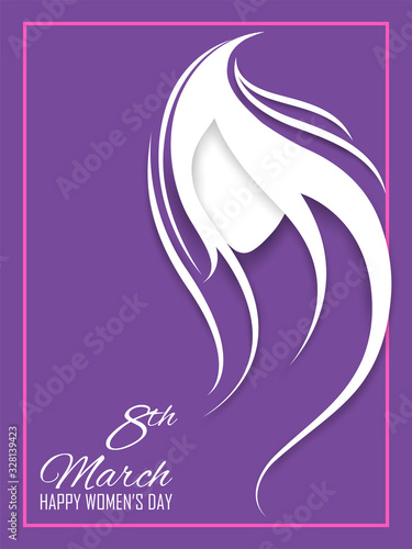 illustration of Happy International Women's Day 8th March greetings background