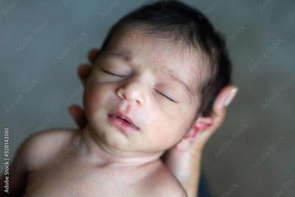 Ethnic Newborn Baby Sleeping Ethnic Newborn Baby Sleeping