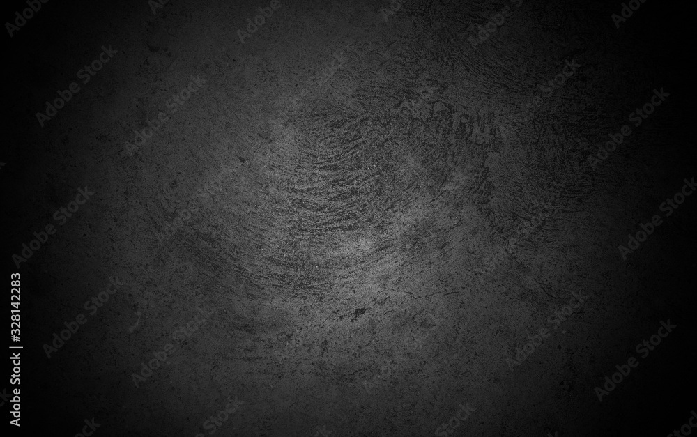 Fototapeta premium Stary tekstura ściany cement ciemnoczarny szary tło abstrakcyjny szary kolor projekt jest lekki z białym tłem gradientowym.